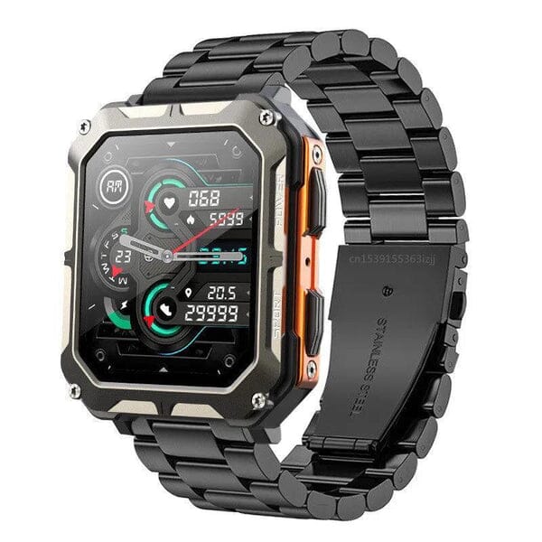 Relógio Masculino - Max Force MASCULINO - ELETRÔNICOS - SMARTWATCH Lojas Quinho Gold com Pulseira de Metal