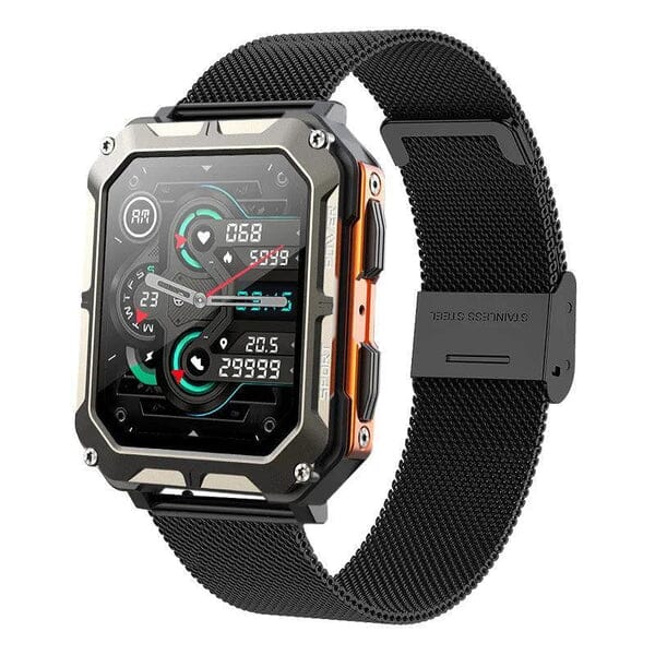 Relógio Masculino - Max Force MASCULINO - ELETRÔNICOS - SMARTWATCH Lojas Quinho Gold com Pulseira Milanese
