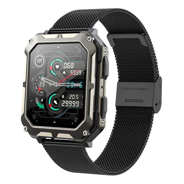 Relógio Masculino - Max Force MASCULINO - ELETRÔNICOS - SMARTWATCH Lojas Quinho Preto com Pulseira Milanese