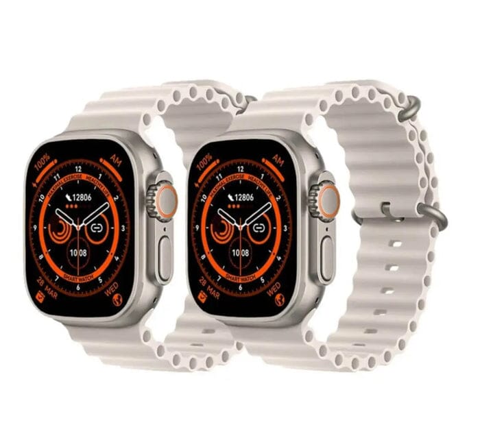 Smartwatch - Iwo 16 Ultra Serie 8 Academia e Fitness (Smartwatch 1) Lojas Quinho Compre 1 Leve 2 Branco e Branco