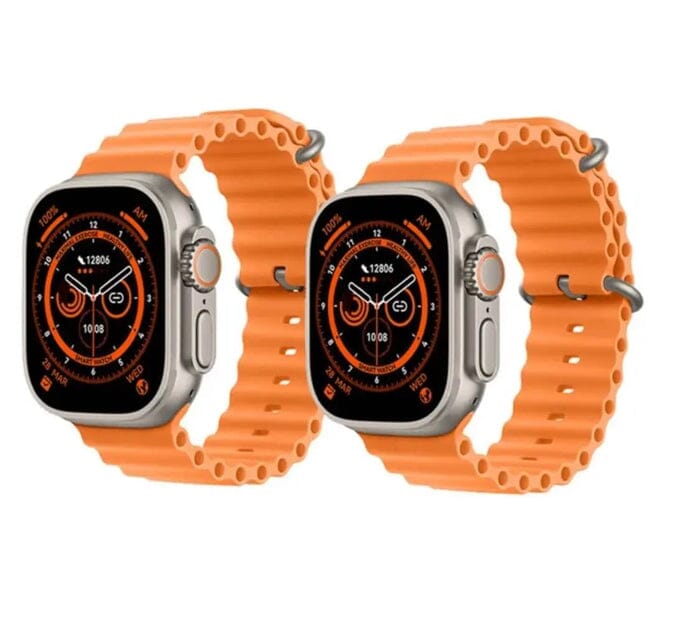 Smartwatch - Iwo 16 Ultra Serie 8 Academia e Fitness (Smartwatch 1) Lojas Quinho Compre 1 Leve 2 Laranja e Laranja